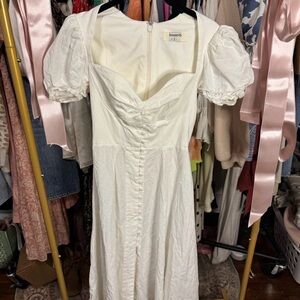 House of CB Cream Puff Sleeve Wedding Dress